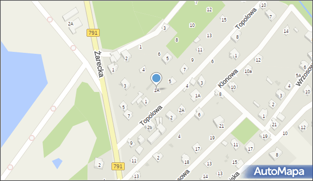 Masłońskie, Topolowa, 1A, mapa Masłońskie