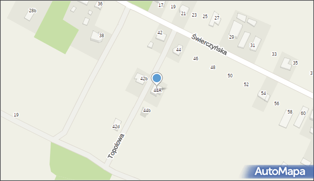 Masłów Pierwszy, Topolowa, 3, mapa Masłów Pierwszy