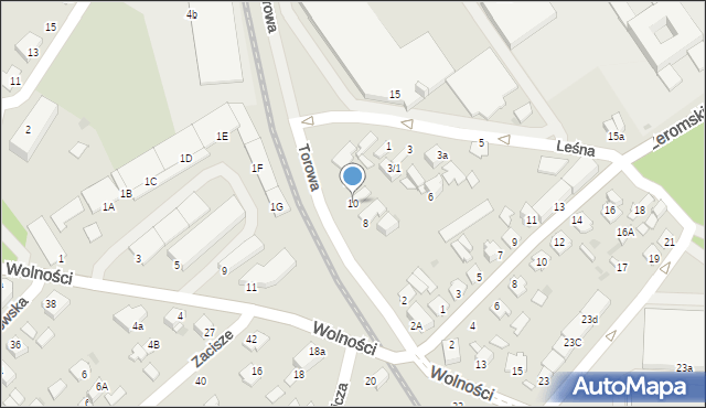 Mielec, Torowa, 10, mapa Mielca