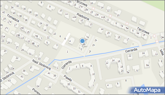 Mierzyn, Tomasza, 2a, mapa Mierzyn