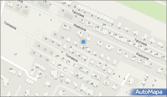 Mierzyn, Tomasza, 30, mapa Mierzyn