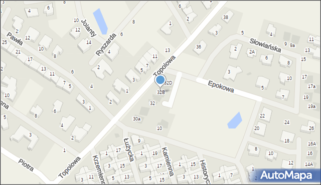 Mierzyn, Topolowa, 32B, mapa Mierzyn