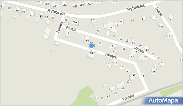 Mikołów, Torowa, 6A, mapa Mikołów