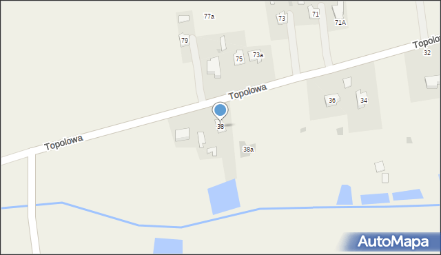 Milejów-Osada, Topolowa, 38, mapa Milejów-Osada