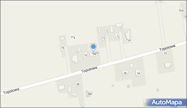 Milejów-Osada, Topolowa, 73a, mapa Milejów-Osada