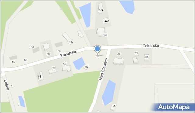 Miszewo, Tokarska, 51, mapa Miszewo