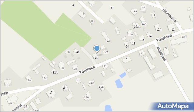 Młyniec Pierwszy, Toruńska, 24c, mapa Młyniec Pierwszy