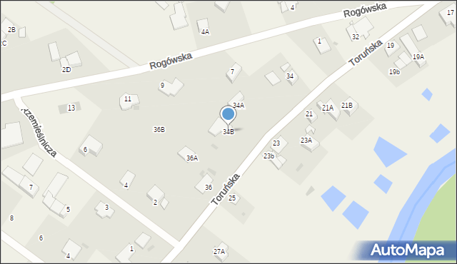 Młyniec Pierwszy, Toruńska, 34B, mapa Młyniec Pierwszy