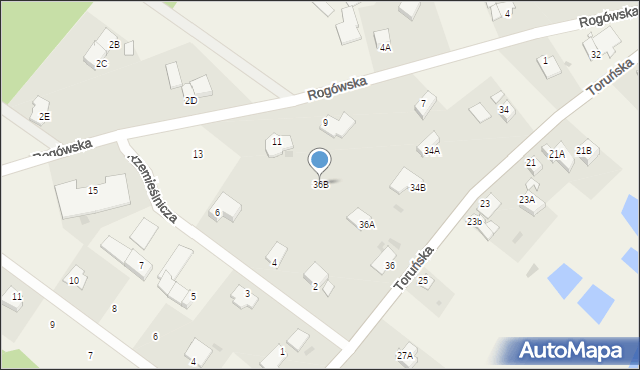 Młyniec Pierwszy, Toruńska, 36B, mapa Młyniec Pierwszy