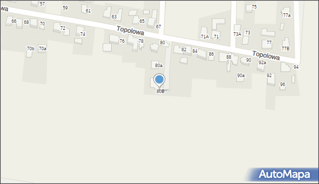 Mnich, Topolowa, 80B, mapa Mnich