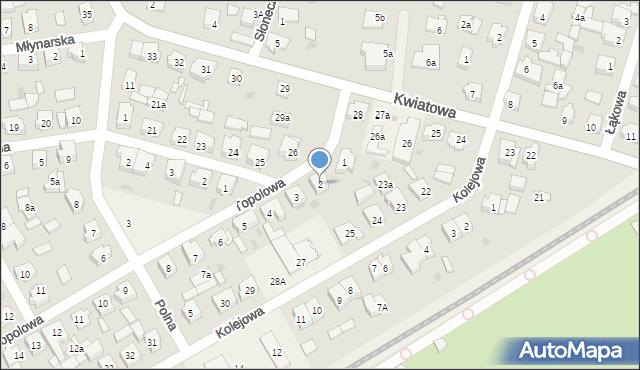 Mosty, Topolowa, 2, mapa Mosty