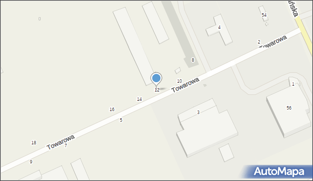 Mrowino, Towarowa, 12, mapa Mrowino