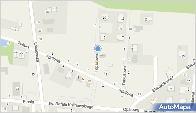 Murowaniec, Topazowa, 2, mapa Murowaniec