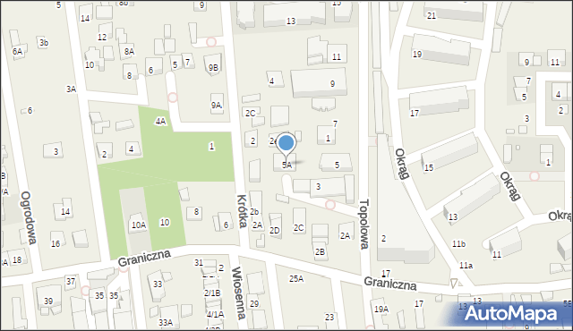 Mysiadło, Topolowa, 5A, mapa Mysiadło