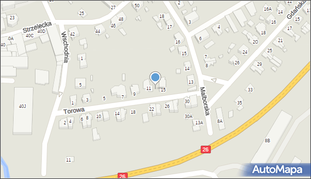 Myślibórz, Torowa, 13, mapa Myślibórz