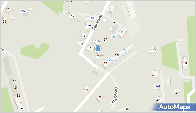 Mysłowice, Topolowa, 23, mapa Mysłowice