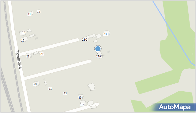Myszków, Towarowa, 27A, mapa Myszków