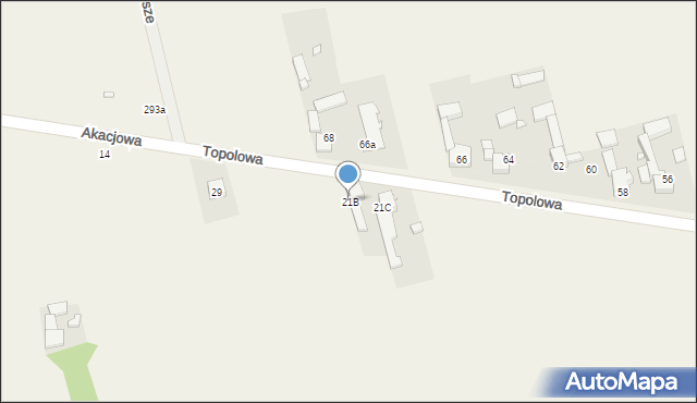 Najdziszów, Topolowa, 21B, mapa Najdziszów