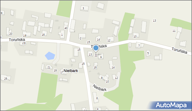 Nielbark, Toruńska, 11, mapa Nielbark