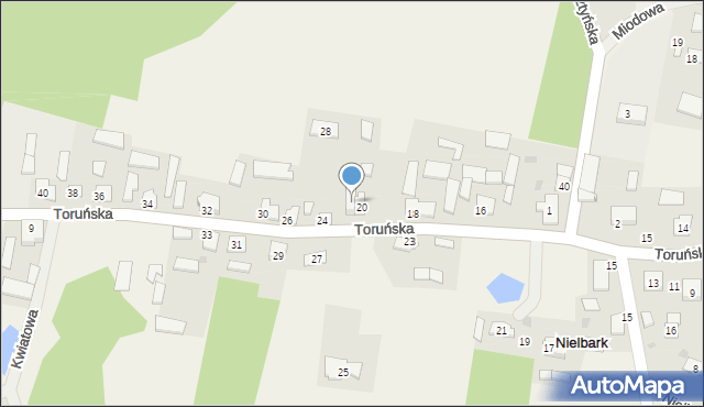 Nielbark, Toruńska, 22, mapa Nielbark