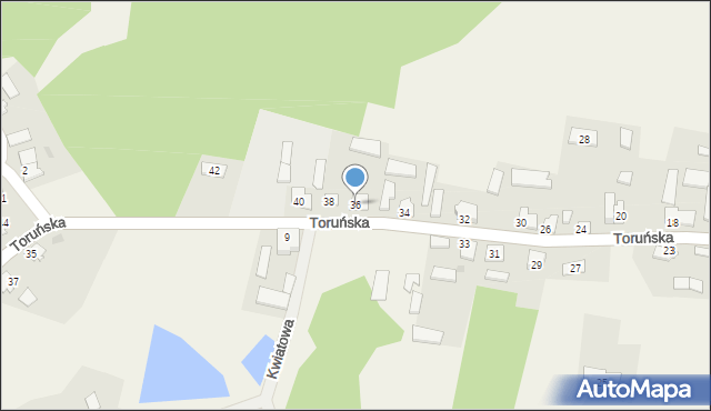 Nielbark, Toruńska, 36, mapa Nielbark