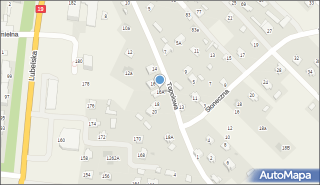Niemce, Topolowa, 16A, mapa Niemce