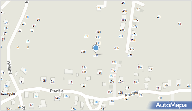Niepołomice, Topolowa, 43f, mapa Niepołomice