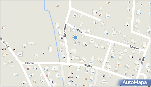 Niepołomice, Torowa, 2b, mapa Niepołomice