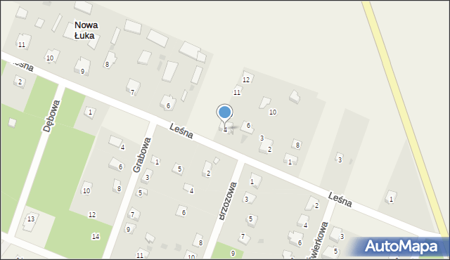 Nowa Łuka, Topolowa, 4, mapa Nowa Łuka