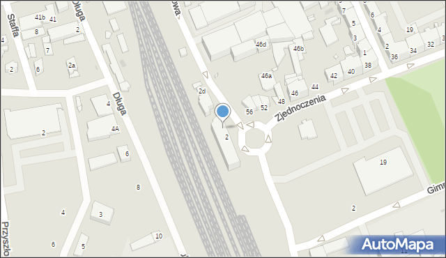 Nowa Sól, Towarowa, 2A, mapa Nowa Sól