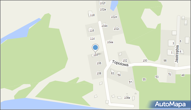 Nowa Wieś, Topolowa, 110, mapa Nowa Wieś