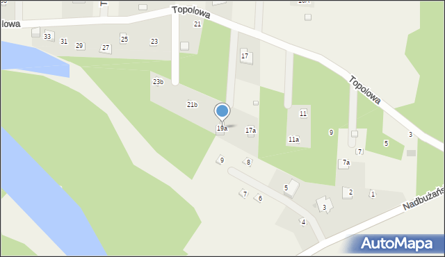 Nowa Wieś, Topolowa, 19a, mapa Nowa Wieś