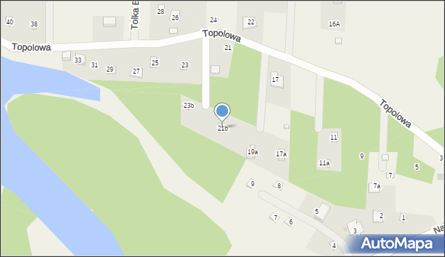 Nowa Wieś, Topolowa, 21b, mapa Nowa Wieś
