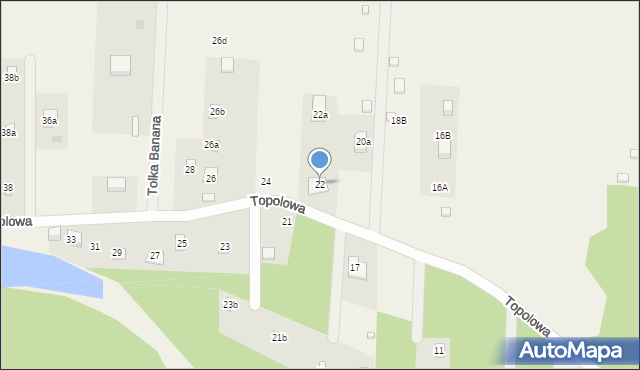 Nowa Wieś, Topolowa, 22, mapa Nowa Wieś