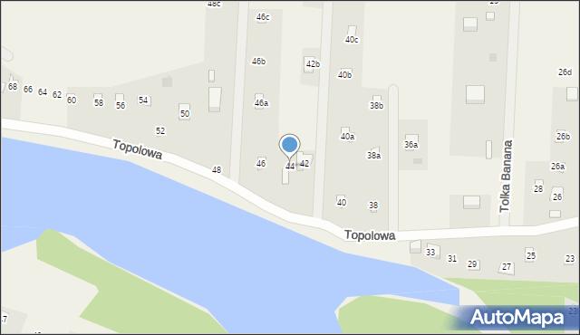 Nowa Wieś, Topolowa, 44, mapa Nowa Wieś