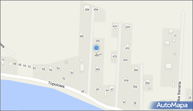 Nowa Wieś, Topolowa, 46b, mapa Nowa Wieś