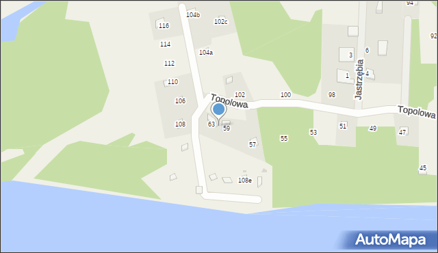 Nowa Wieś, Topolowa, 61, mapa Nowa Wieś