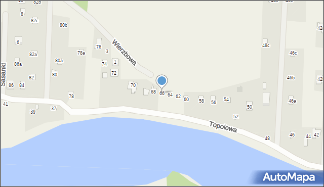 Nowa Wieś, Topolowa, 66, mapa Nowa Wieś