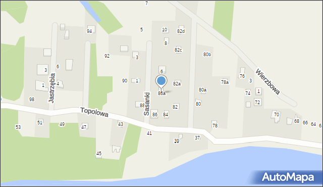 Nowa Wieś, Topolowa, 86a, mapa Nowa Wieś