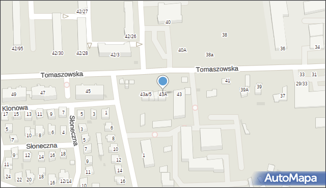 Nowe Miasto nad Pilicą, Tomaszowska, 43A, mapa Nowe Miasto nad Pilicą