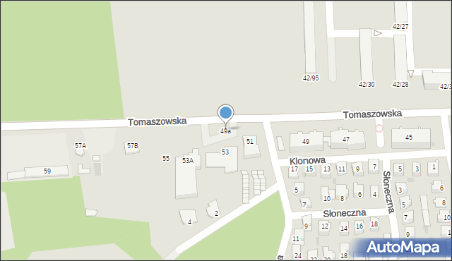 Nowe Miasto nad Pilicą, Tomaszowska, 49a, mapa Nowe Miasto nad Pilicą