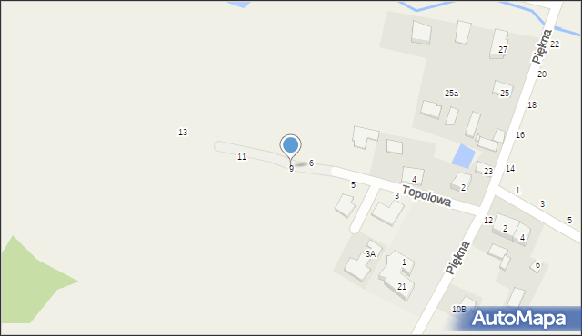 Nowe Osiny, Topolowa, 9, mapa Nowe Osiny