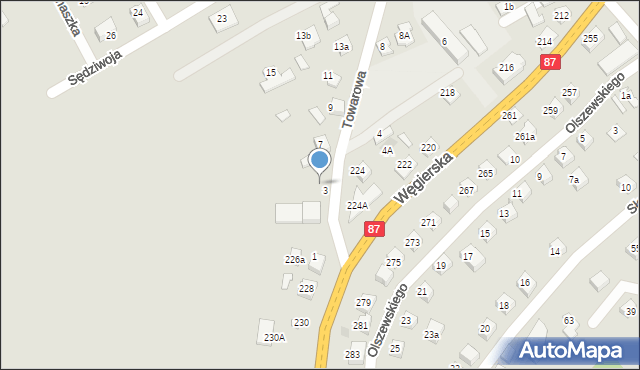 Nowy Sącz, Towarowa, 5, mapa Nowego Sącza