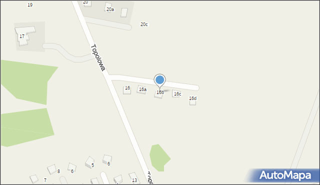 Obręb, Topolowa, 16b, mapa Obręb