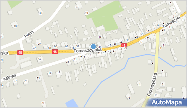 Odrzywół, Tomaszowska, 55, mapa Odrzywół