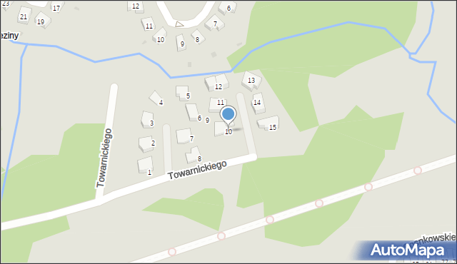 Olsztyn, Towarnickiego Roberta, prof., 10, mapa Olsztyna
