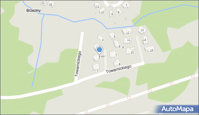 Olsztyn, Towarnickiego Roberta, prof., 2, mapa Olsztyna