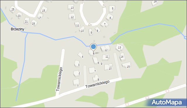 Olsztyn, Towarnickiego Roberta, prof., 5, mapa Olsztyna