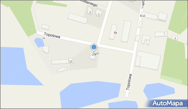 Orońsko, Topolowa, 10a, mapa Orońsko