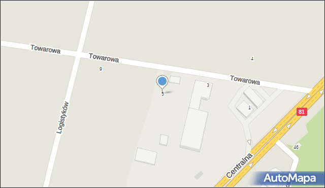 Orzesze, Towarowa, 5, mapa Orzesze